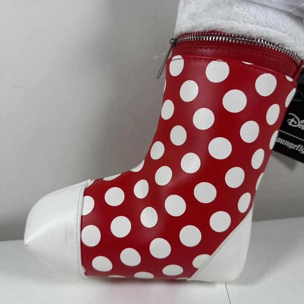 Loungefly Disney‎ Purse Minnie Mouse Cosplay Christmas Stocking Crossbody Bag